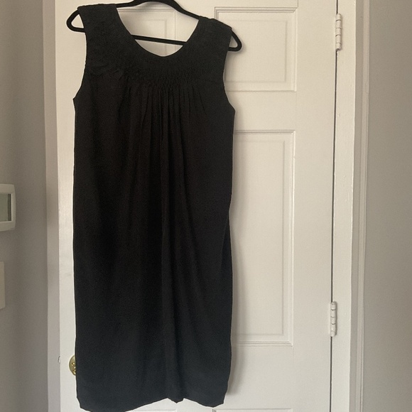 J. Jill - Frocked Silk Dress - Black - EUC - Picture 4 of 6